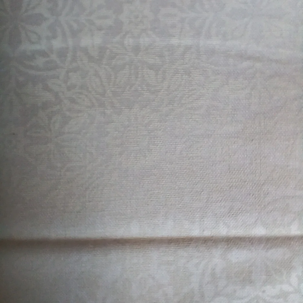 Vintage Flowers And Vines White on White Unbranded Cotton 1.5 Yards Orig Receipt